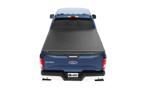 EZ-Roll Soft Tonneau Cover For Ford 2017-2024 F-250/F-350 Super Duty 8.0 Foot Black Tailgate Spoiler Not Included Bestop