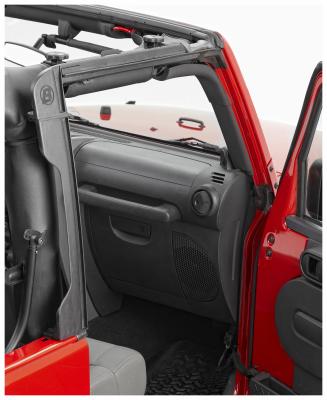 Jeep Door Surrounds Set of 4 For Jeep 2010-2018 Wrangler JK 4 Door Black Polypropylene Bestop