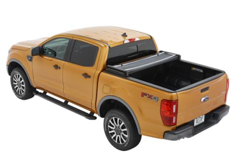 Soft Tri-Fold Tonneau Cover EZ-Fold For Ford 2019-2024 Ranger 6.0 Foot Black Tailgate Spoiler Not Included Bestop