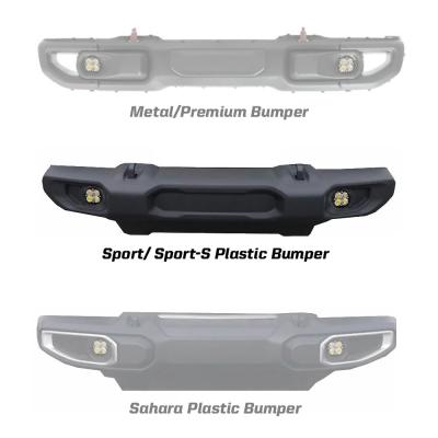 Jeep JL Fog Light Squadron-R SAE 18-Pres Wrangler JL Sport/Sport-S Fog Pocket Kit Baja Amber Baja Designs
