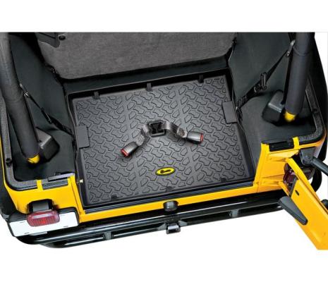 Rear Jeep Cargo Liner For Jeep 1976-1986 CJ7 Black Bestop