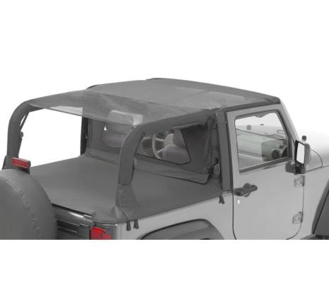 Jeep Wrangler Bikini Top Header Safari Cable Style Bikini Tops For Jeep 2010-2018 Wrangler JK 2 Door Mesh Bestop