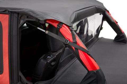 Cargo Deck Covers For Jeep 2018-2023 Wrangler JL 4 Door Factory Soft top Removed No Belt Rail Channels Black Diamond Bestop