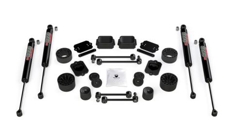 18-Up Wrangler JL 2 Door Sport/Sahara 2.5 Inch Performance Spacer Lift Kit &amp; 9550 VSS Twin-Tube TeraFlex