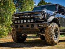 6 XL Linkable Light Bar Kit 21-Up Ford Bronco Steel Bumper Mount w/Upfitter Baja Desgins