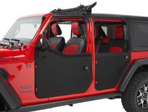 Full Fabric Doors Jeep '20-26 Gladiator '18-26 Wrangler JL Front Black Twill Bestop